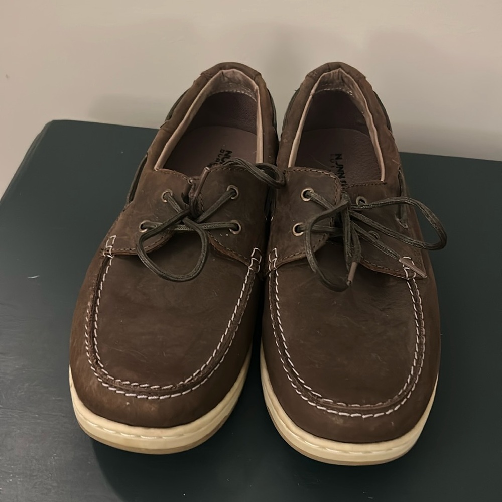 Nunn Bush Men's Brown Leather Boat Shoes Loafers Size 10 M
